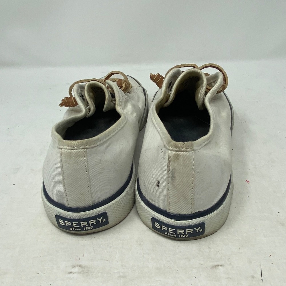 Sperry Crest Vibe Womens 5.5 White Canvas Sneakers STS95128 Memory Foam - Picture 4 of 15